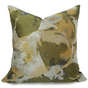 Floral Cushions 18 Green Floral Pillows Designer 20 Green Throw Pillow Large Floral Pillow Green Cream Pillow Floral Pillow Cover
