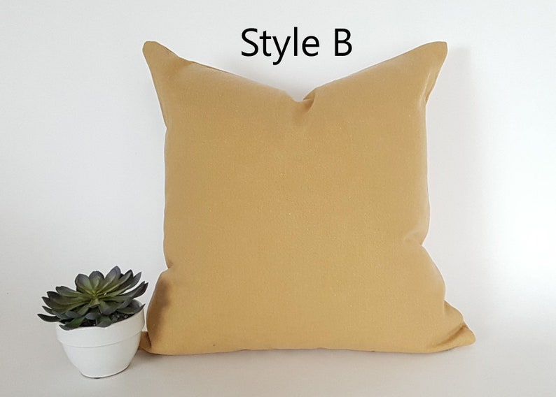 Gold Throw Pillow Solid Tan Pillow Textured Cushion Cover Etsy