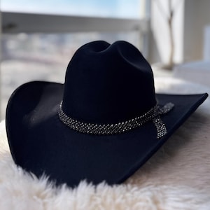 BLACK WESTERN HAT