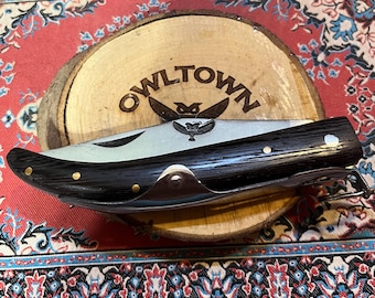 Traditional NAVAJA 9 inch Knife RING lock action. D2 and Black Coated Steel and Handle Options in Horn and Wood Traditional designs