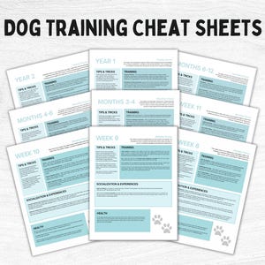 Puppy Training Printable Bundle, 8 Weeks to 2 Years Dog Training Guide, Socialization & Milestone Planner PDF,Puppy Training for new Puppy