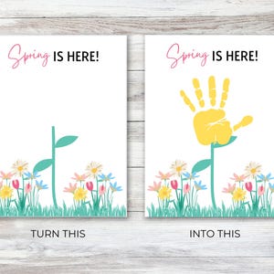 Spring Handprint Art, Spring Preschool Activity, Craft for Toddlers ...