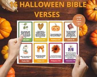 Christian Halloween Bible Verse Tracts Cards - Faith-Based Halloween Treats, Harvest Festival Handouts, Trick or treat candy handouts