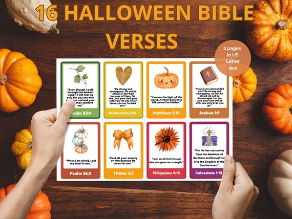 Christian Halloween Bible Verse Tracts Cards - Faith-Based Halloween Treats, Harvest Festival Handouts, Trick or treat candy handouts