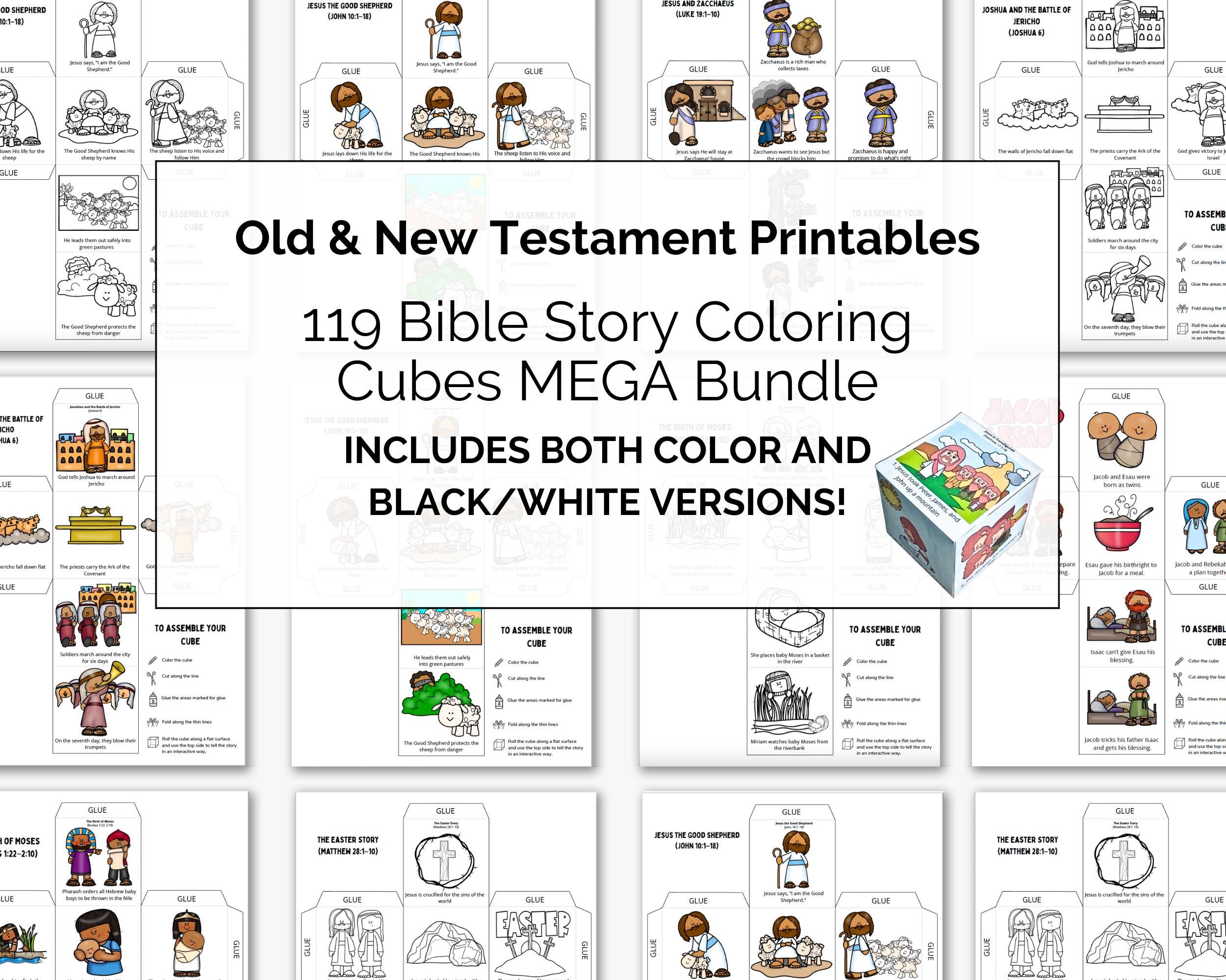 119 Bible Story Cubes Bundle for Kids – Sunday School Activities, Bible ...
