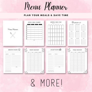 Home Management Planner, Meal Planner, Household Planner Binder, Family ...
