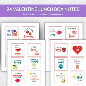 Valentinstag Lunchbox Notizen für Kinder, Winter Lunchbox Notizen, Lunchbox Notiz, Positive Affirmationen für Kinder, Schule Lunchbox Notizen