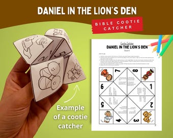 Daniel en el foso de los leones: Cazador de piojos / Juego bíblico de la historia de Daniel / Libro de Daniel (Daniel 6) imprimible para la escuela dominical y la educación en casa