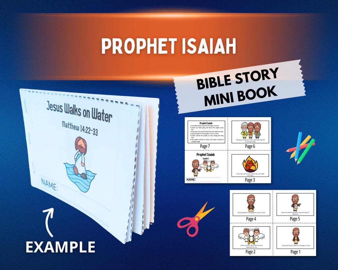 Prophet Isaiah Bible Story Mini Book for Kids | Isaiah 1 | Sunday