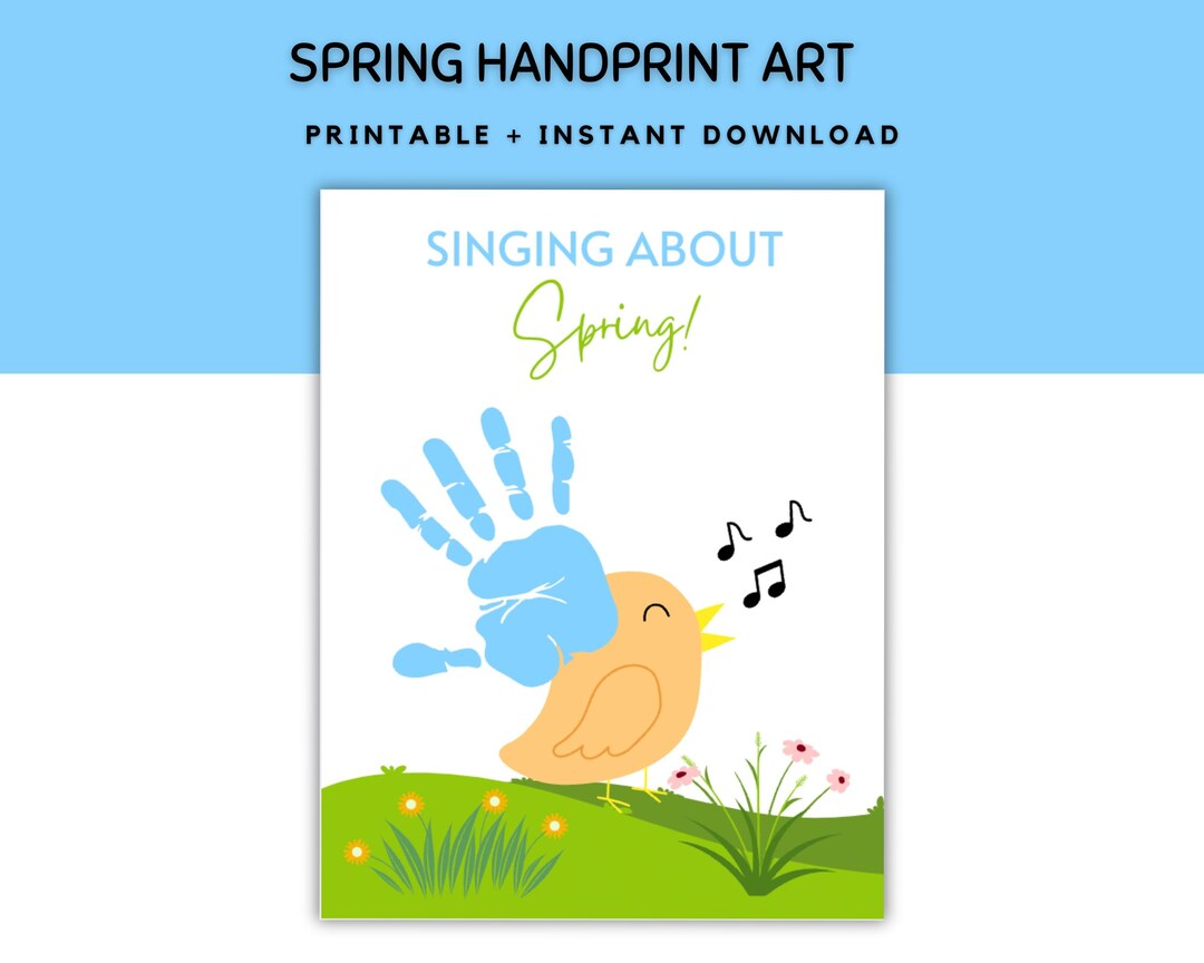 Spring Handprint Art, Spring Preschool Activity, Craft for Toddlers ...