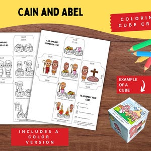 Cain and Abel Bible Craft for Kids – Genesis 4:1–16 Printable for Sunday School & Bible Lessons on Sin, Jealousy, and Forgiveness