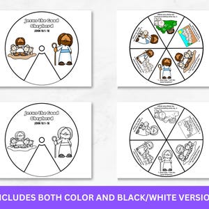 Jesus the Good Shepherd Bible Story Wheel | John 10 Printable Craft for ...