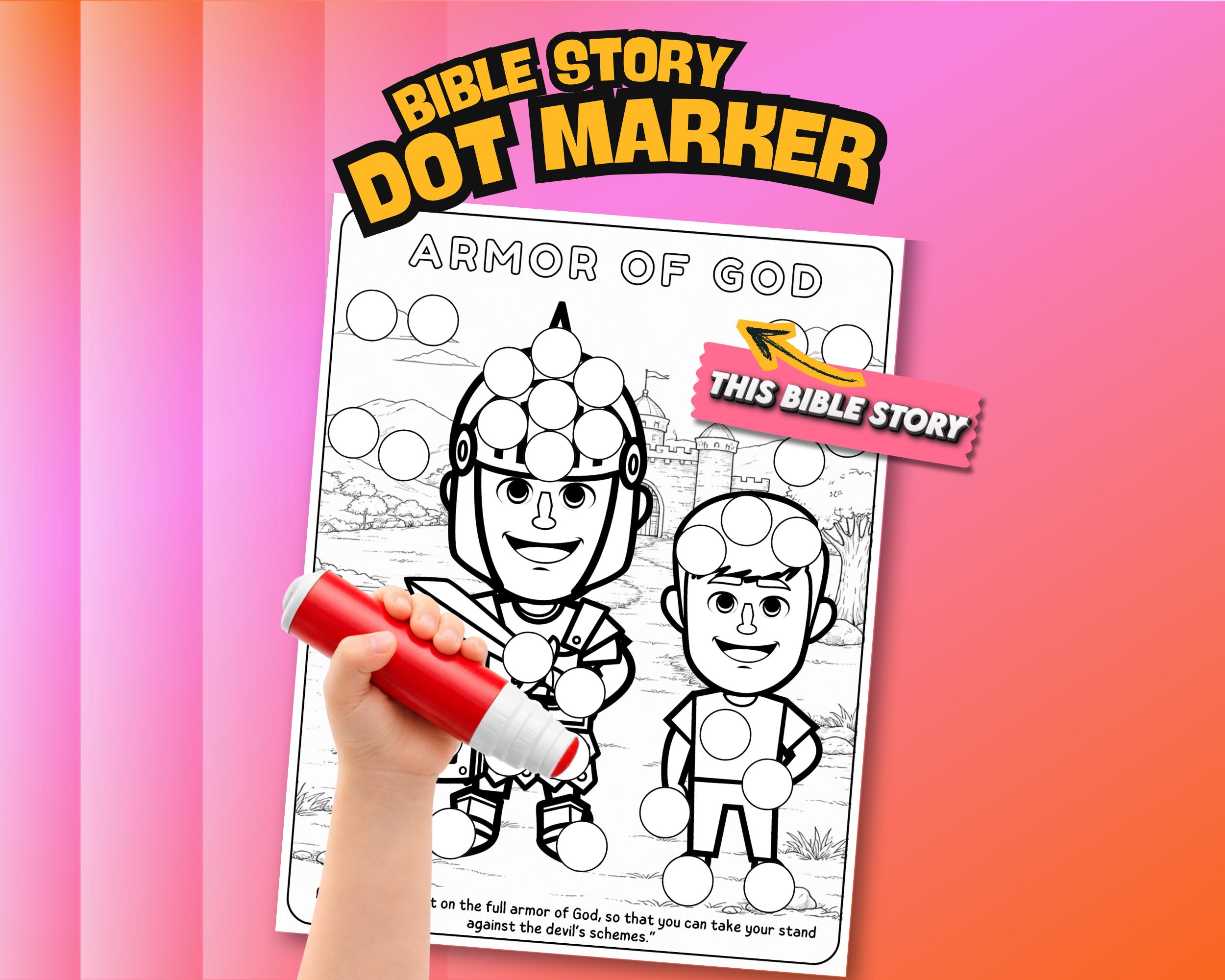 Armor of God Bible Dot Marker Activity | Ephesians 6:1 Spiritual Armor ...