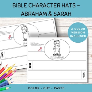 Bible Character Hats for Kids | Sunday School Storytelling Crafts, Bible Study for Kids, Sunday School Homeschool Bible Tools, Old Testament