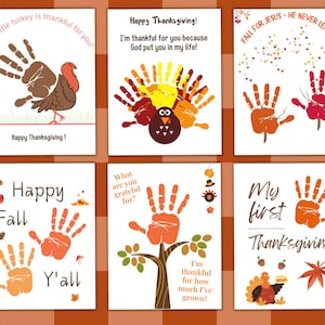 Christian Handprint art Bundle, Fall for Jesus Handprint , Thanksgiving Sunday School Activity, Bible School Craft for Toddlers, Fall Craft