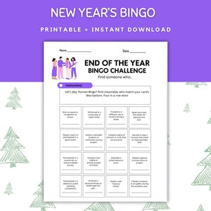 Bingo de fin d'année, Trouvez quelqu'un qui, Bingo de fin d'année, Bingo pour étudiants, Activité du nouvel an, Jeu 2025, Activité en classe