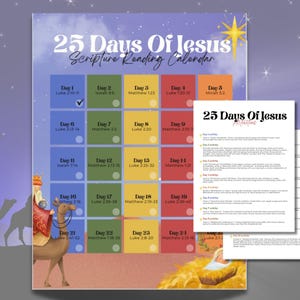 25 Days of Jesus Scripture Reading Calendar for Kids – Bible Christmas Countdown with Daily Devotions and Christian Activities