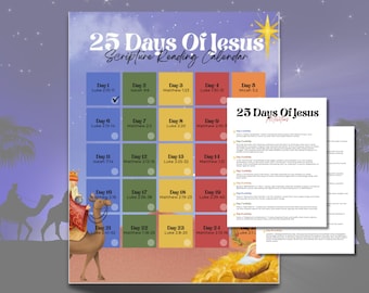 25 Days of Jesus Scripture Reading Calendar for Kids – Bible Christmas Countdown with Daily Devotions and Christian Activities