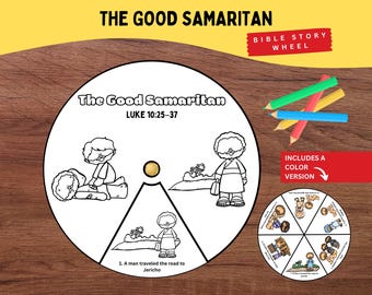 Good Samaritan Bible Story Printable | Parable of the Good Samaritan | Luke 10:25–37 Activity for Sunday School and Christian Homeschool