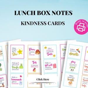 24 vriendelijkheidskaarten voor kinderen | Notities lunchbox | Afdrukbare aanmoedigingskaarten | Direct downloaden