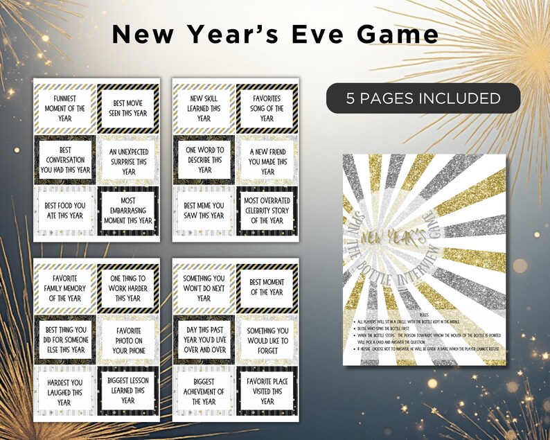New Year's Eve Interview Game for Family and Friends | Spin the Bottle ...