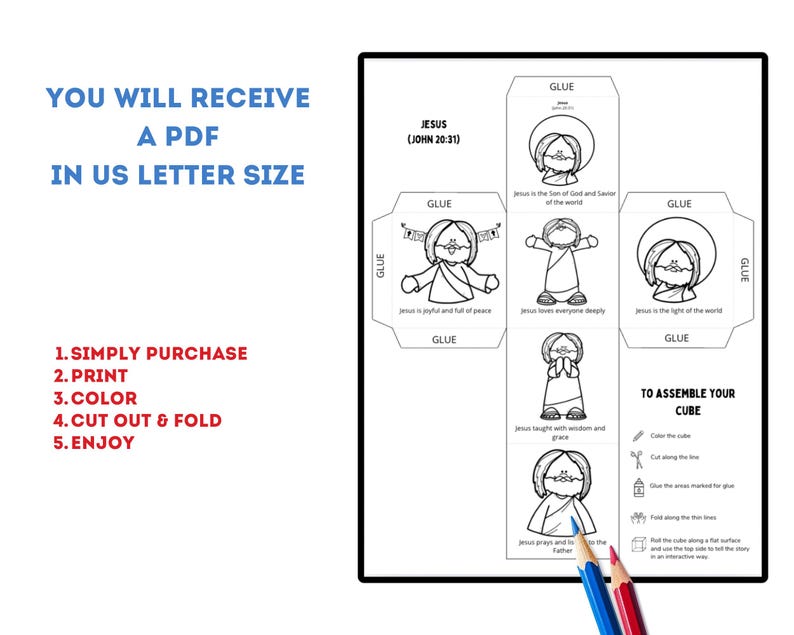 Who is Jesus Coloring Cube | John 20 | Printable Bible Craft for Kids ...