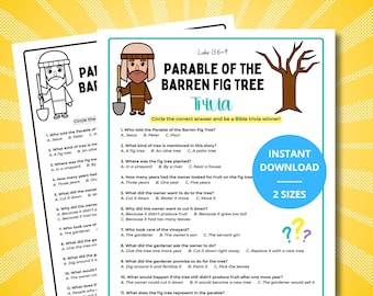 Parábola de la higuera • Higuera estéril • Lección de Lucas 13 para niños • Recurso de historia bíblica para la escuela dominical y la educación cristiana en el hogar