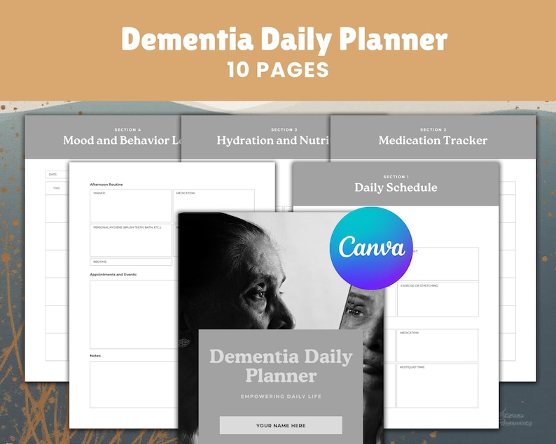 Dementia Daily Planner for Seniors and Caregivers | Routine Tracker ...