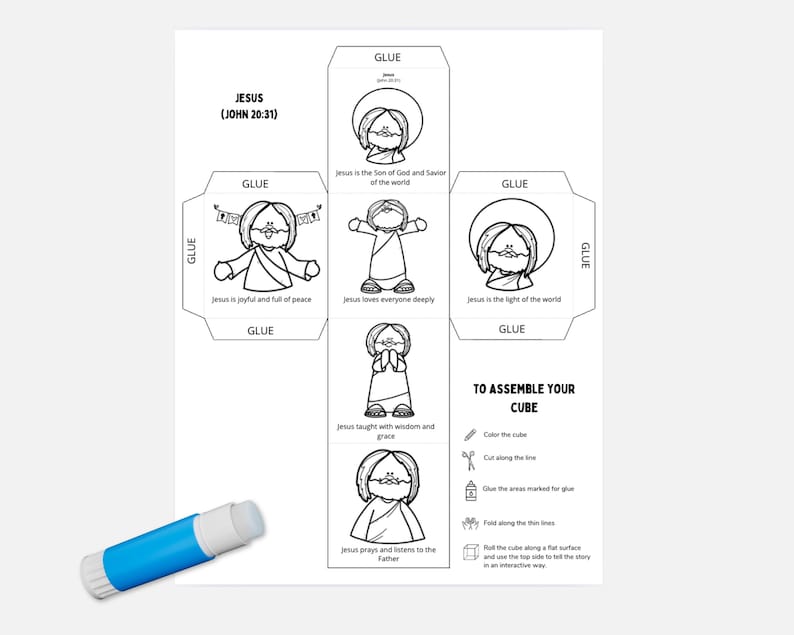 Who is Jesus Coloring Cube | John 20 | Printable Bible Craft for Kids ...