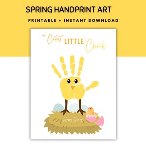 Spring Handprint art, Spring Preschool Activity, Craft for Toddlers, Handprint Kids Spring Craft, Spring Handprint art, Handprint Keepsake