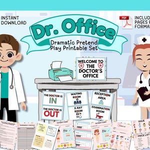 Doctor’s Office Pretend Dramatic Play, Hospital Dramatic Play  | Preschool Educational Resources, Kids Dramatic Play Set | Role Play