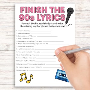 Fun retro song trivia for birthday or reunion