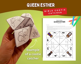 Queen Esther Cootie Catcher | Esther Bible Story for Kids | Book of Esther (Esther 1–10) Printable for Sunday School & Homeschool