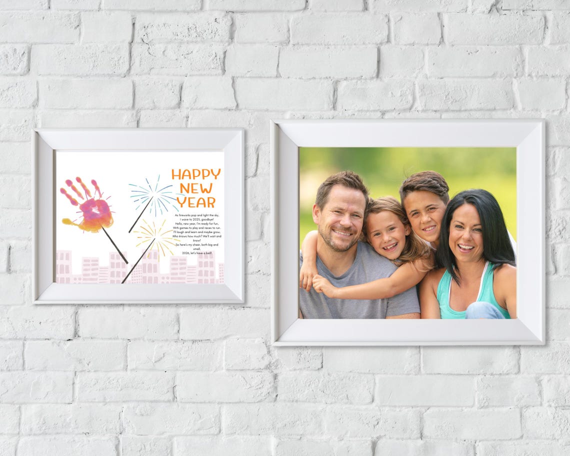 New Year Handprint Craft for Kids, Keepsake 2026, Happy New Years Eve ...