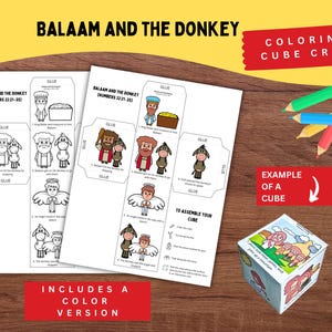 Balaam and the Donkey Bible Craft – Talking Donkey Story from Numbers 22 Printable for Sunday School and Christian Bible Lessons