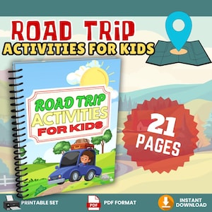 Road Trip Activity Book for Kids – 21 Fun Travel Games & Printable Activities!| PDF Instant Download