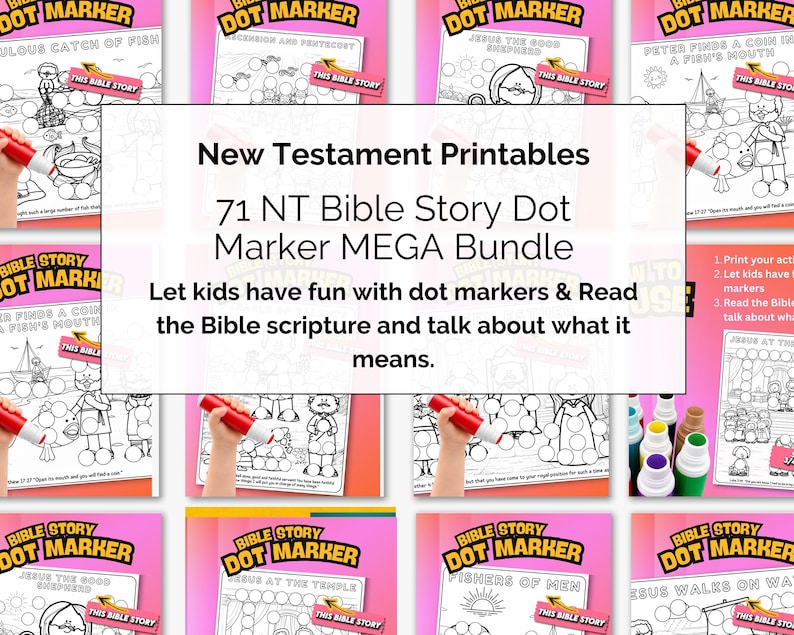 71 New Testament Dot Marker Bible Activities for Kids – 71 Bible Story ...