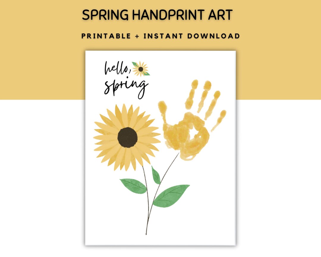 Spring Handprint Art, Spring Preschool Activity, Craft for Toddlers ...