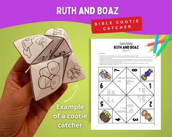 Ruth and Boaz Cootie Catcher | Ruth and Naomi | Book of Ruth Bible Story (Ruth 1–4) | Fun Sunday School Printable for Kids