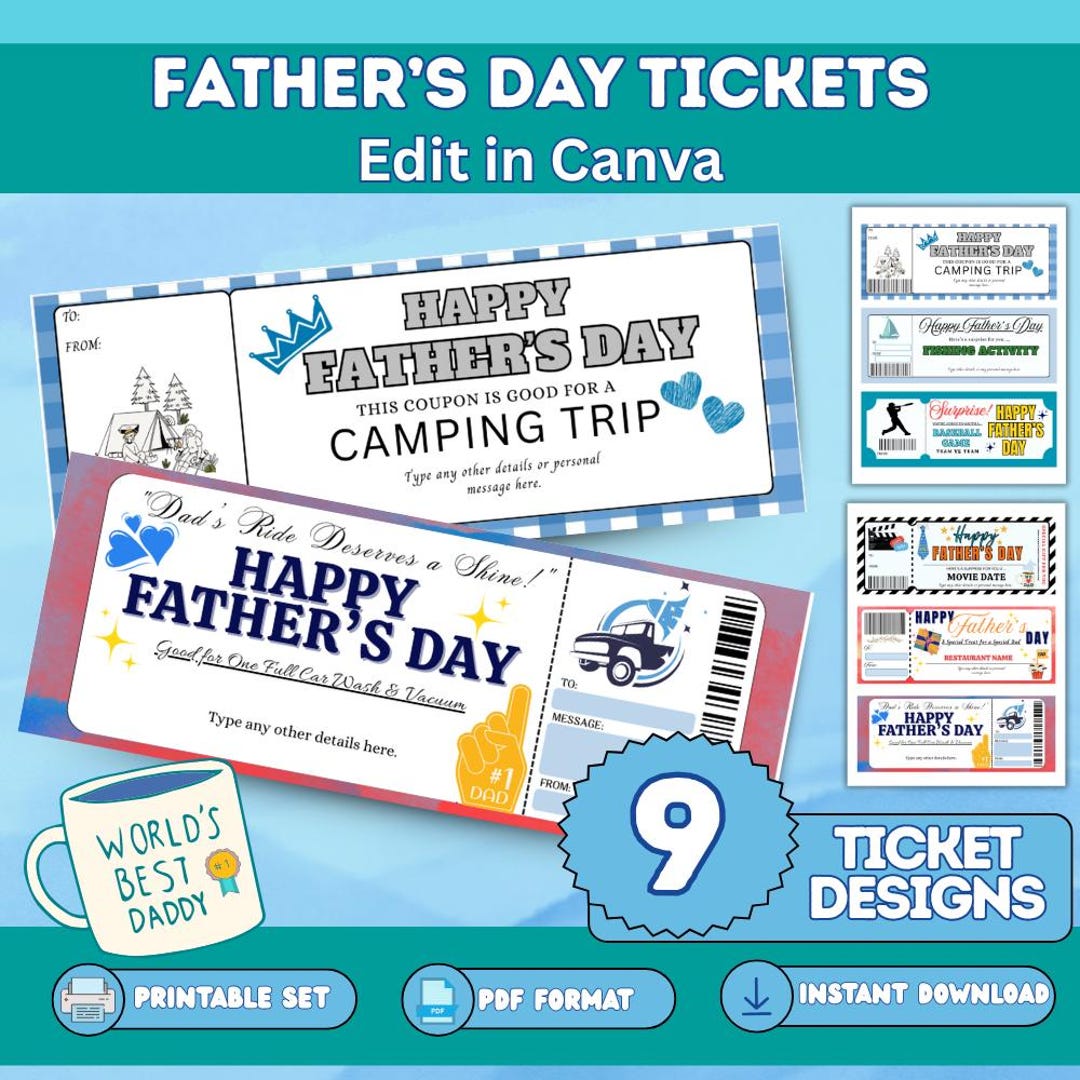 Editable Father’s Day Coupon Book Printable | DIY Gift for Dad From ...