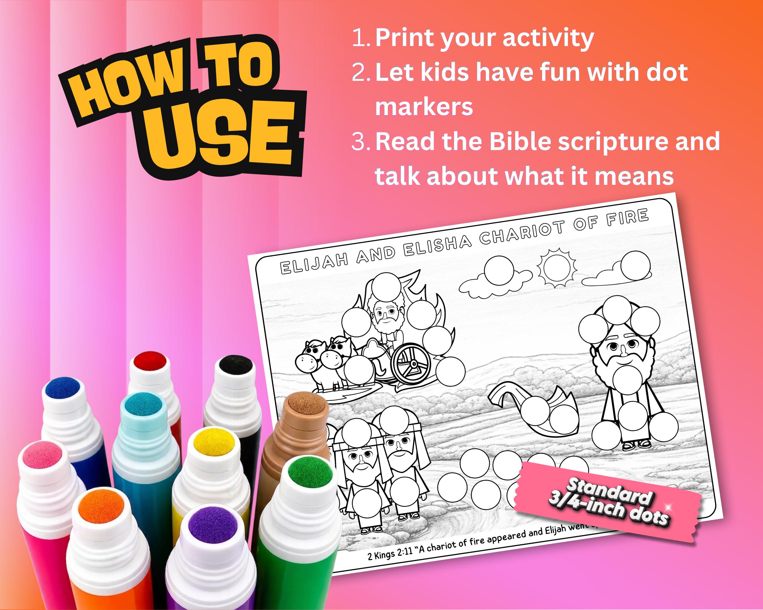 Bible Story Dot Marker Activity Bundle for Kids | 122 Bible Coloring ...