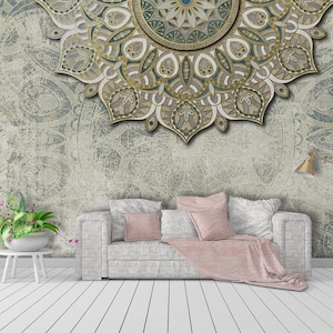 Elegante murale mandala per la decorazione del soggiorno