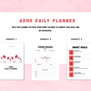 ADHD Daily Planner, ADHD Planner, Printable Planner, Emotion Journal ...