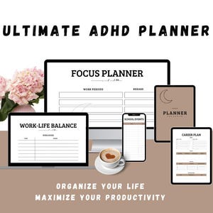 ADHD Planner for Adults: Work-Life Balance, Career Plan (Printable PDF)