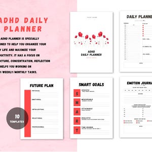 ADHD Daily Planner, ADHD Planner, Printable Planner, Emotion Journal ...