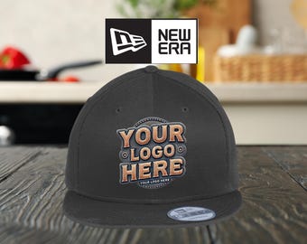 Custom Embroidered New Era 9Fifty Flatbill Cap - Personalize with Text or Logo - Ideal Gift - Customizable Cap
