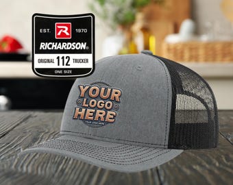 Custom Embroidered Richardson 112 Snapback Trucker Cap - Personalize with Text or Logo - Ideal Gift - Customizable Cap