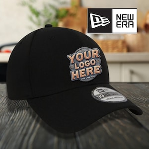 Custom Personalized Embroidered Hats - New Era® - Structured Stretch Cotton Cap - Hats with Your Own Text/Logo - Perfect Gift Hat