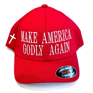 Embroidered FlexFit 6277 Hat - “Make America Godly Again” - Ideal Gift for Any Occasion
