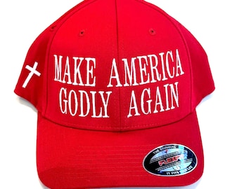 Embroidered FlexFit 6277 Hat - “Make America Godly Again” - Ideal Gift for Any Occasion